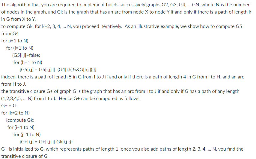 Solved The algorithm that you are required to implement | Chegg.com