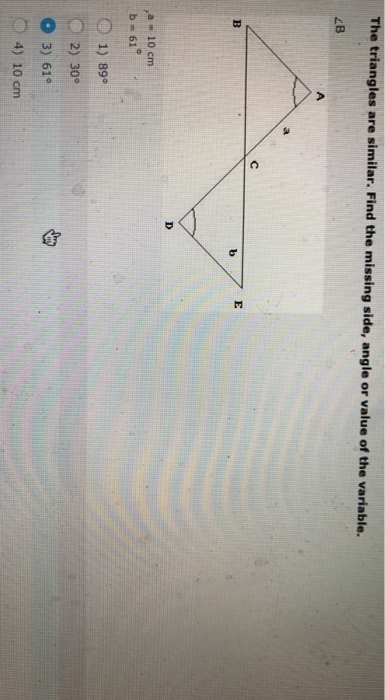 Solved The triangles are similar. Find the missing side, | Chegg.com