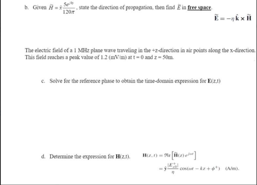 B Given H Sesh 17 State The Direction Of Prop Chegg Com