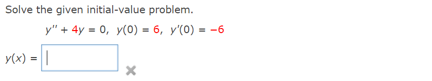 Solved Solve the given initial-value problem. | Chegg.com