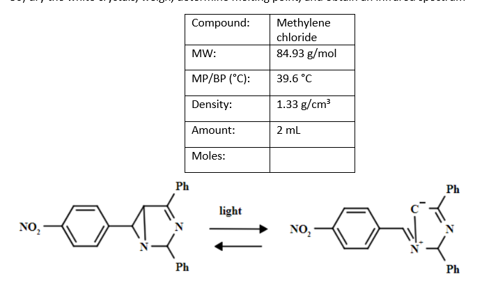 Solved A 5 Step Synthesis : Photochromism Determine The | Chegg.com