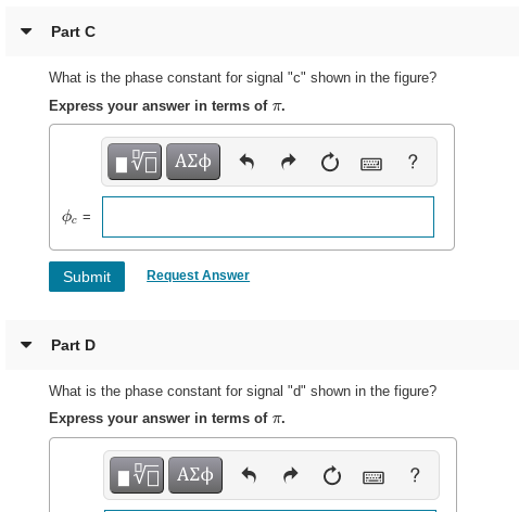 Solved Part A For the signals shown in the figure (Figure | Chegg.com