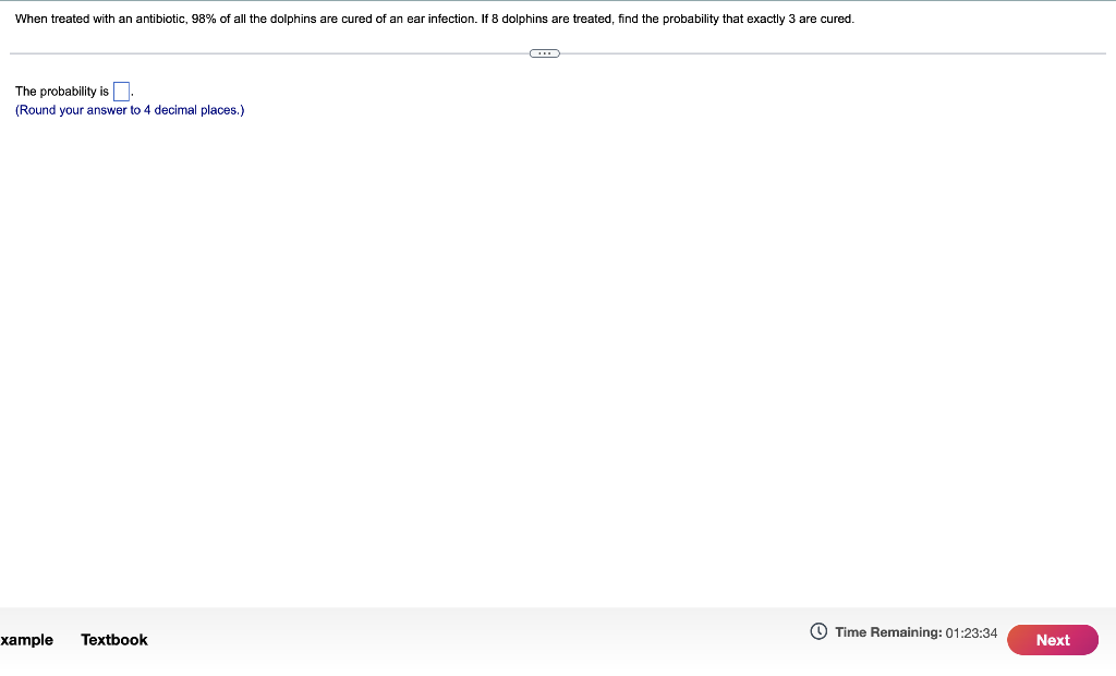 Solved The Probability Is Round Your Answer To 4 Decimal Chegg
