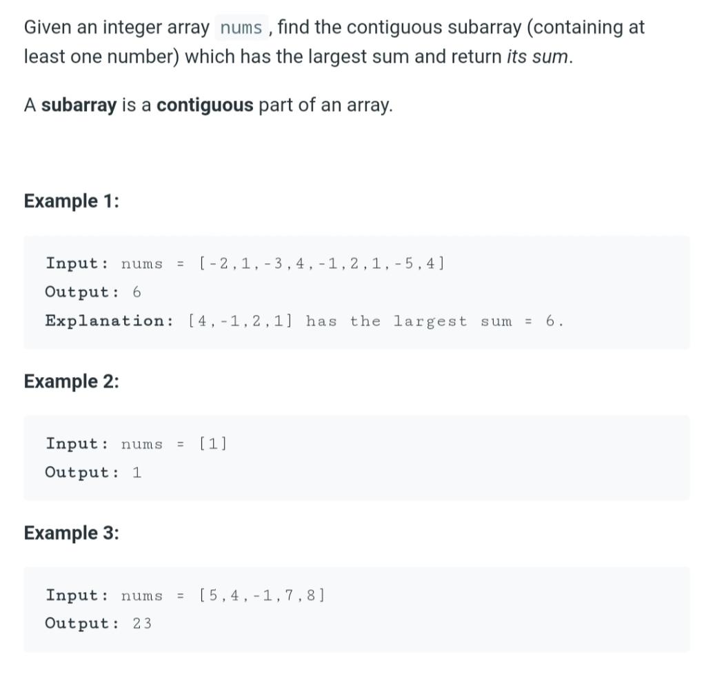 solved-given-an-integer-array-nums-find-the-contiguous-chegg