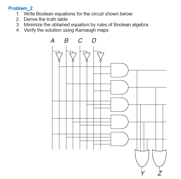 Solved Problem_2 1. Write Boolean Equations For The Circuit | Chegg.com