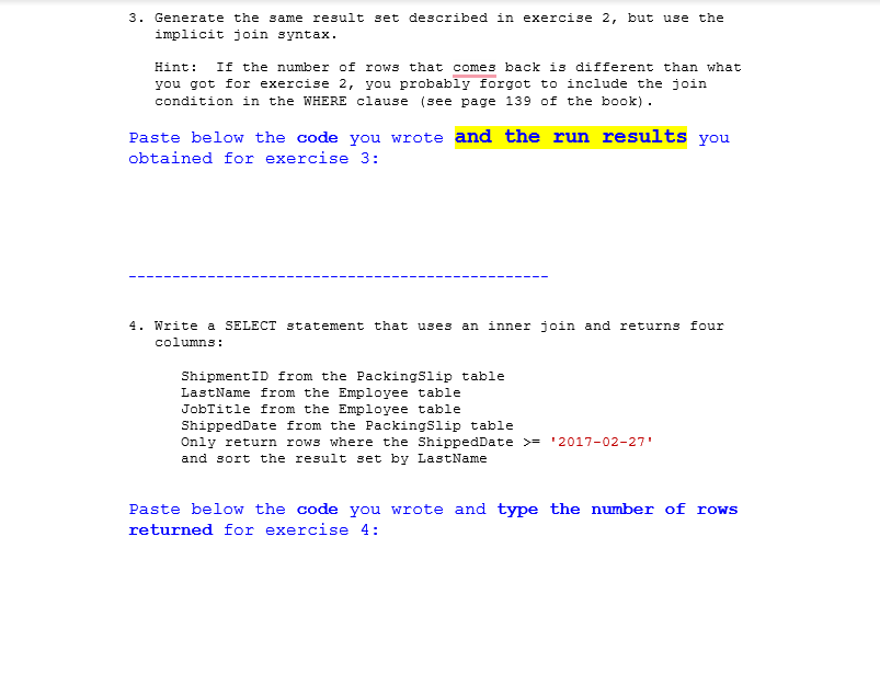 6. Write a SELECT statement that returns three | Chegg.com