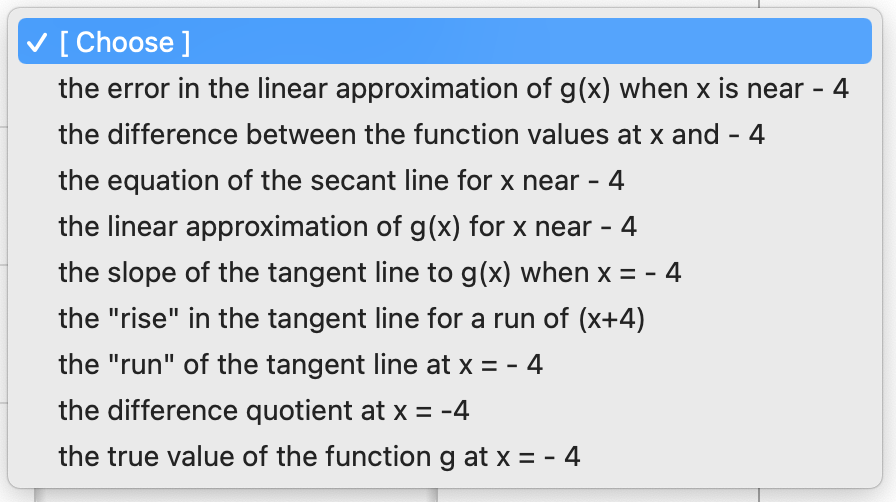 Solved = For the function g(x) and the local linearization | Chegg.com