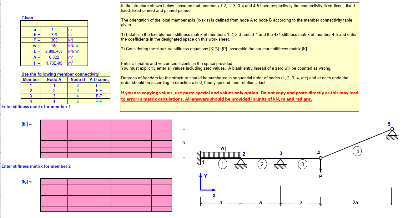 Solved In the structure shown below , assume that members | Chegg.com