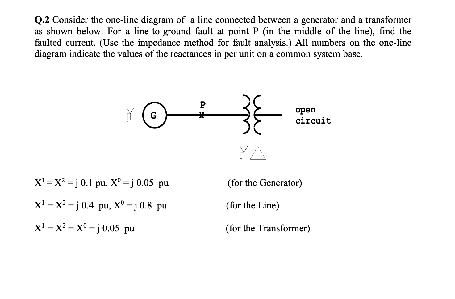 Solved Q.2 Consider the one-line diagram of a line connected | Chegg.com