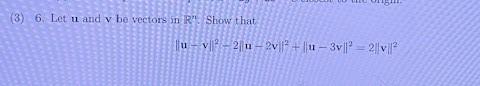 Solved Let u and v be vectors in Rn. Show that ∥u−v∥l^2 | Chegg.com