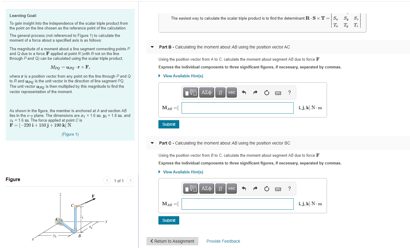 Solved The easiest way to calculate the scalar triple | Chegg.com