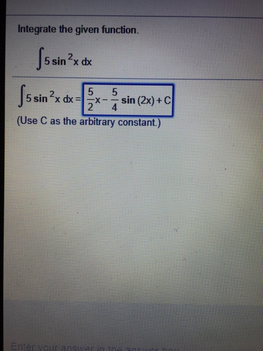 solved-integrate-the-given-function-2-5-sin-x-dx-5sin-2x-chegg