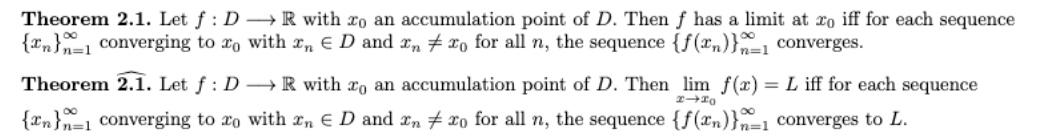 Solved For Problem 43 , use Theorem 2.1 or 2.1 to prove that | Chegg.com