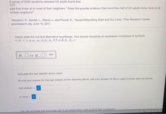 Solved A survey of 2255 randomly selected US adults found | Chegg.com