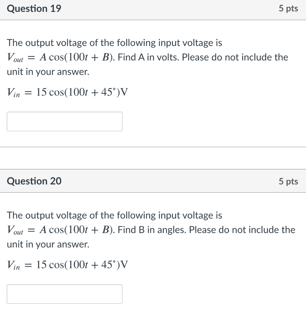 Solved Please answer questions 18-20 based on the following | Chegg.com
