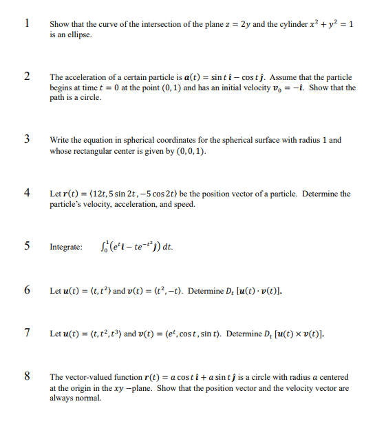Solved 1 Show that the curve of the intersection of the | Chegg.com