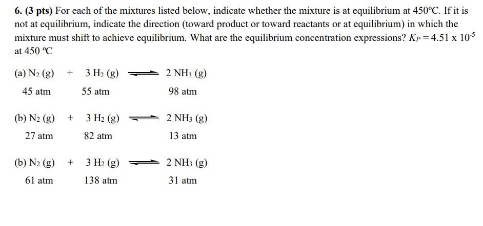 Solved 6. (3 pts) For each of the mixtures listed below, | Chegg.com