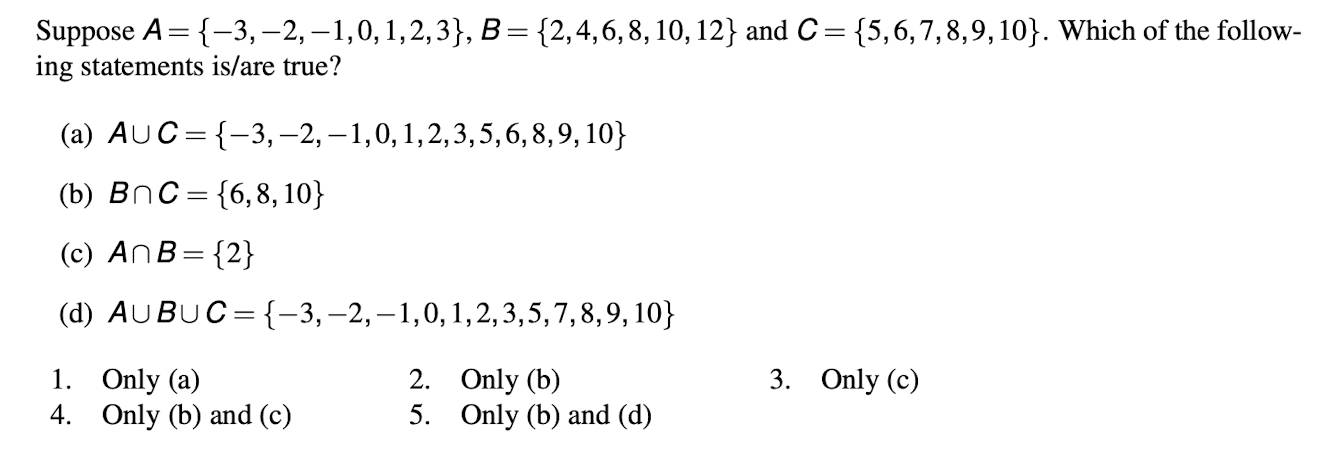 Solved Suppose A = {-3, -2, -1,0, 1, 2, 3}, B = {2,4,6, 8, | Chegg.com