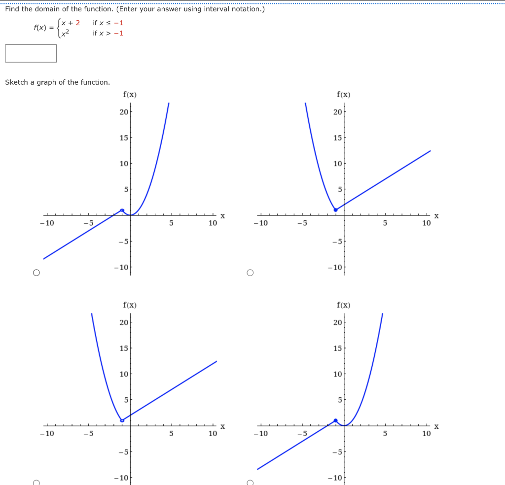 Solved Find the domain of the function. (Enter your answer | Chegg.com