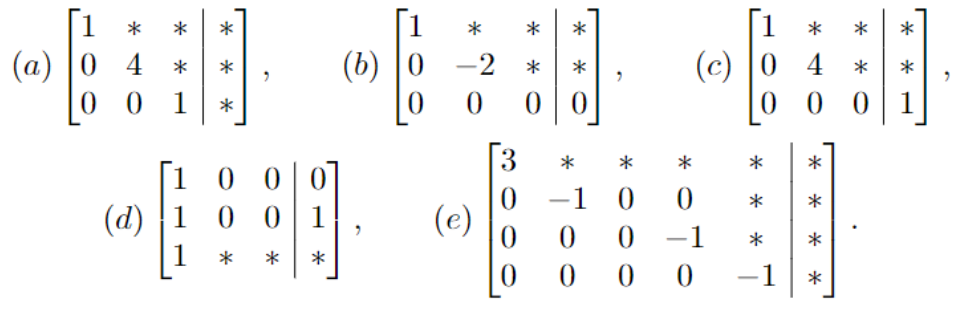 Solved Each of the following augmented matrices corresponds | Chegg.com