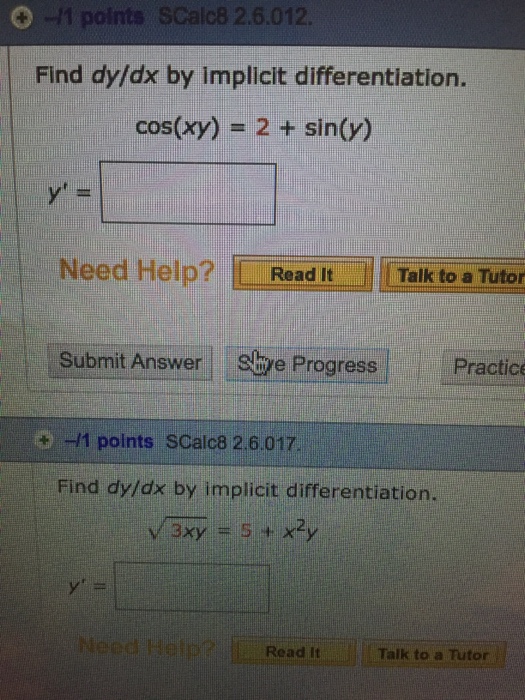 Solved Find Dy Dx By Implicit Differentiation Cos X Chegg Com