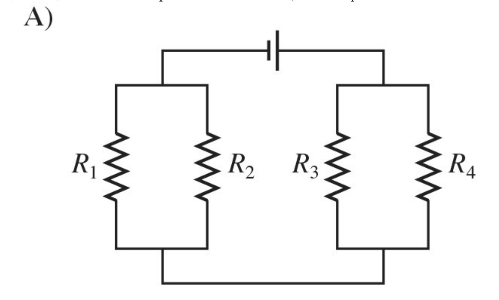 Solved Draw a circuit with a battery connected to four | Chegg.com