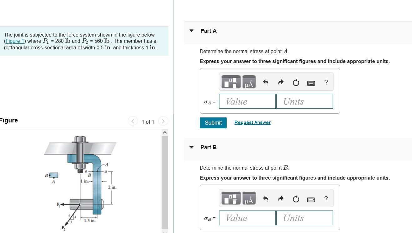 Solved The joint is subjected to the force system shown in | Chegg.com