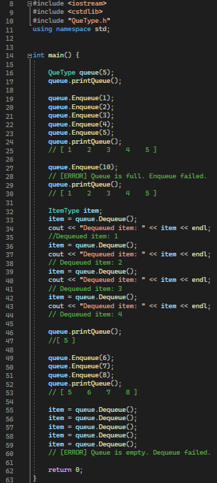 Solved This is C++.Supposed outputs are given in the main | Chegg.com