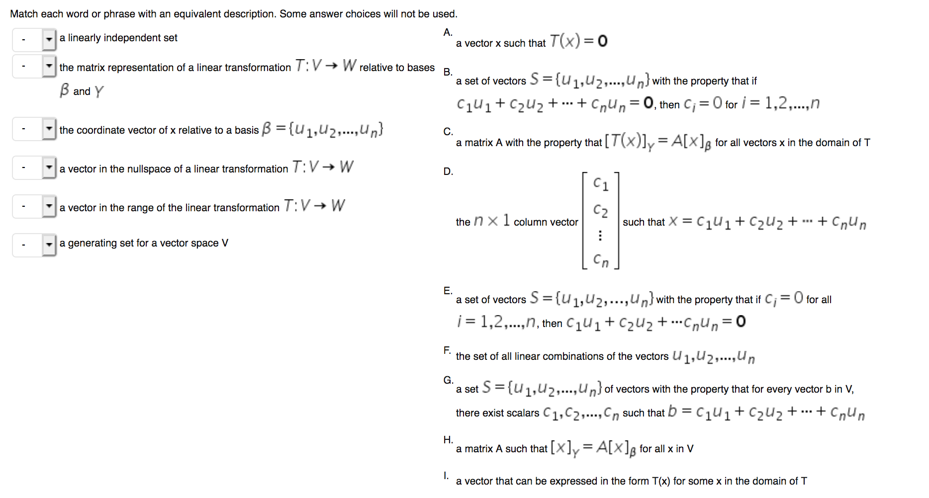 Solved Match each word or phrase with an equivalent | Chegg.com
