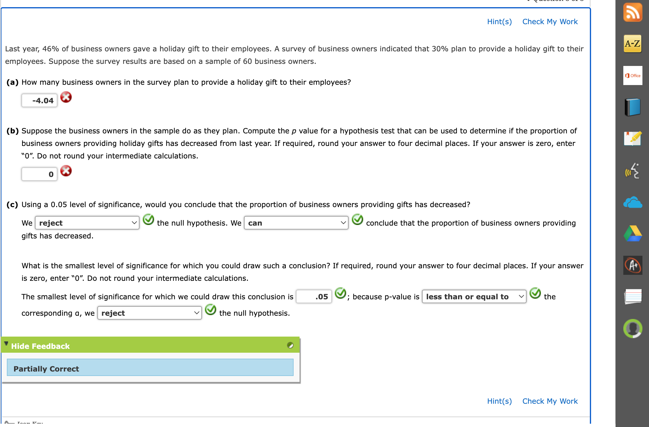 Solved employees. Suppose the survey results are based on a | Chegg.com