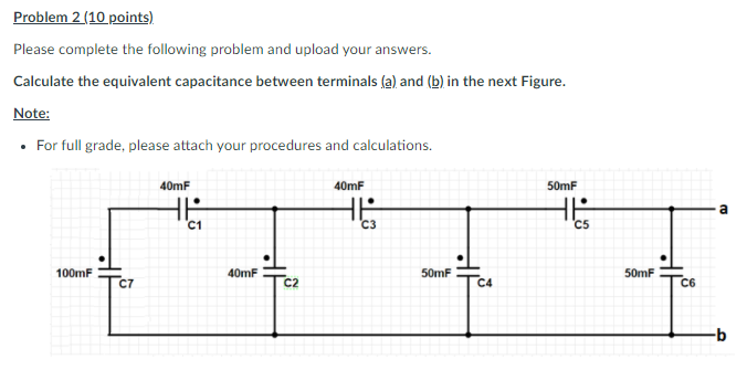 Solved Problem 2 (10 points) Please complete the following | Chegg.com