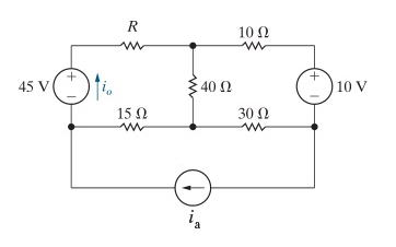 Solved In (Figure 1), take R = 8 Ω and ia = 8 A.Use the | Chegg.com