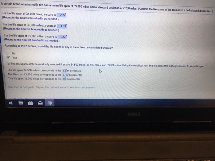 Solved A certain brand of automobile tire has a mean life