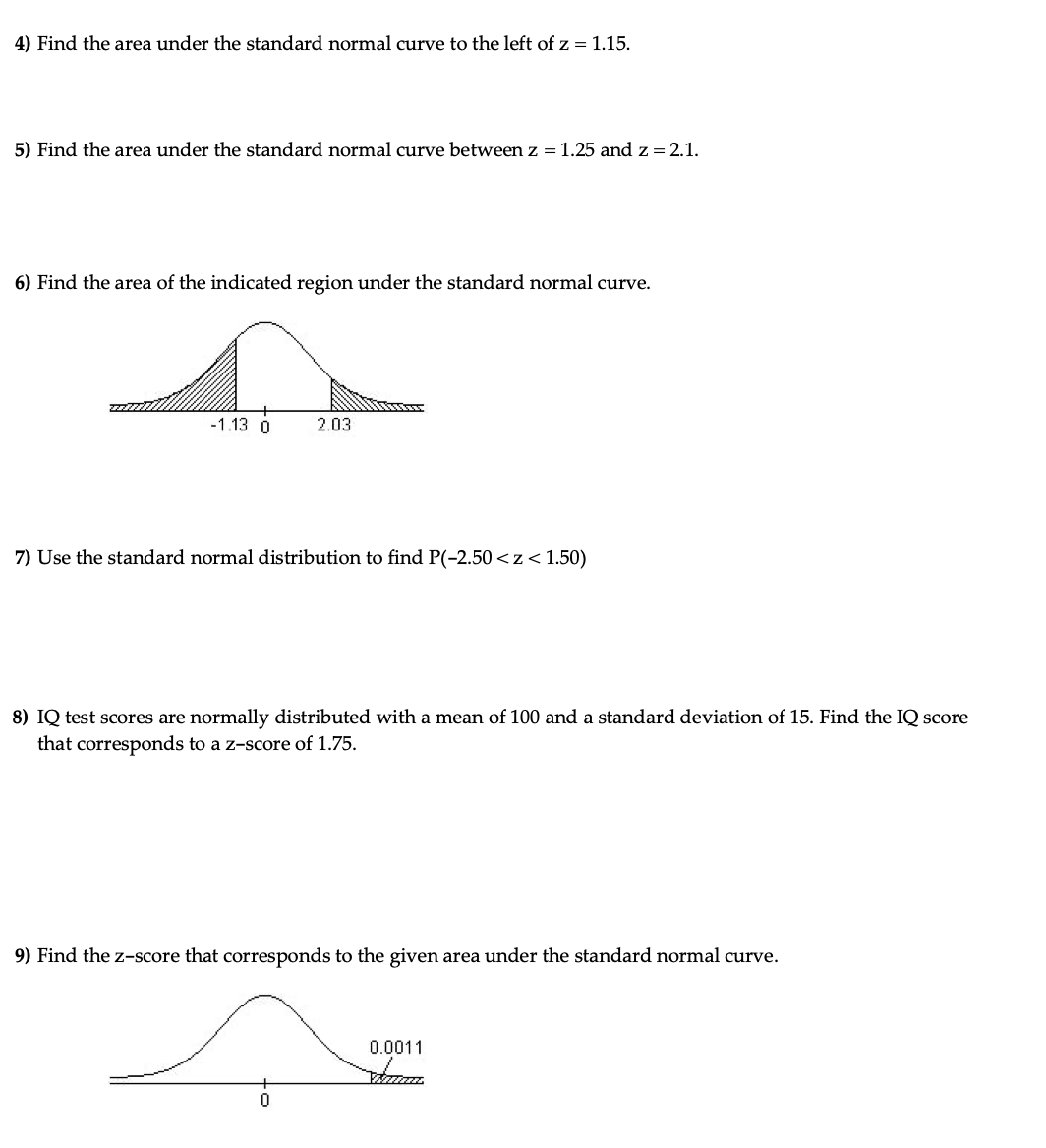 solved-4-find-the-area-under-the-standard-normal-curve-to-chegg