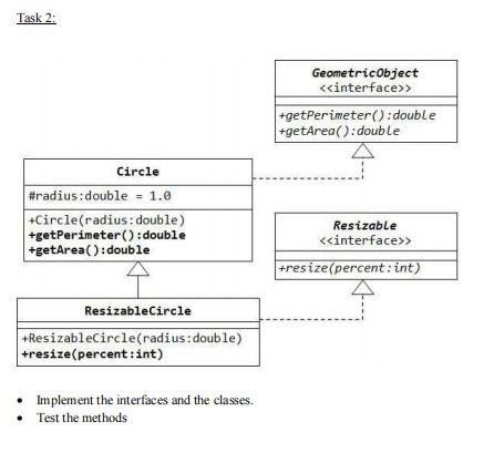 Solved - Implement the interfaces and the classes. - Test | Chegg.com