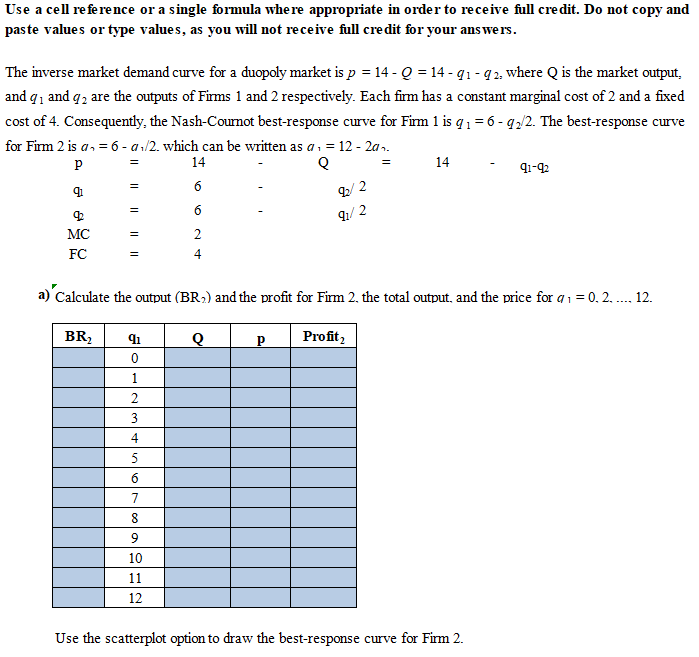 Points Possible Step Instructions Use a cell | Chegg.com