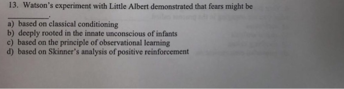 watson's famous little albert experiment demonstrated both classical conditioning and