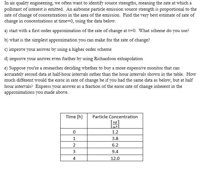 In air quality engineering, we often want to identify