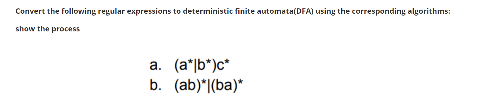 Solved Convert The Following Regular Expressions To | Chegg.com