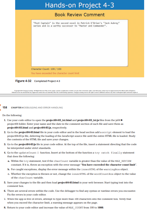 Solved Book Review Comment You Have Exceeded The Character Chegg Com