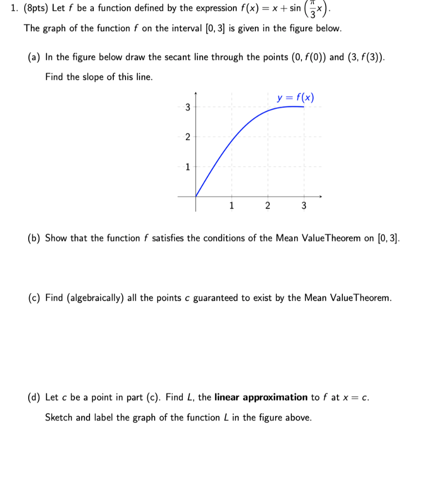 1 8pts Let F Be A Function Defined By The Chegg Com