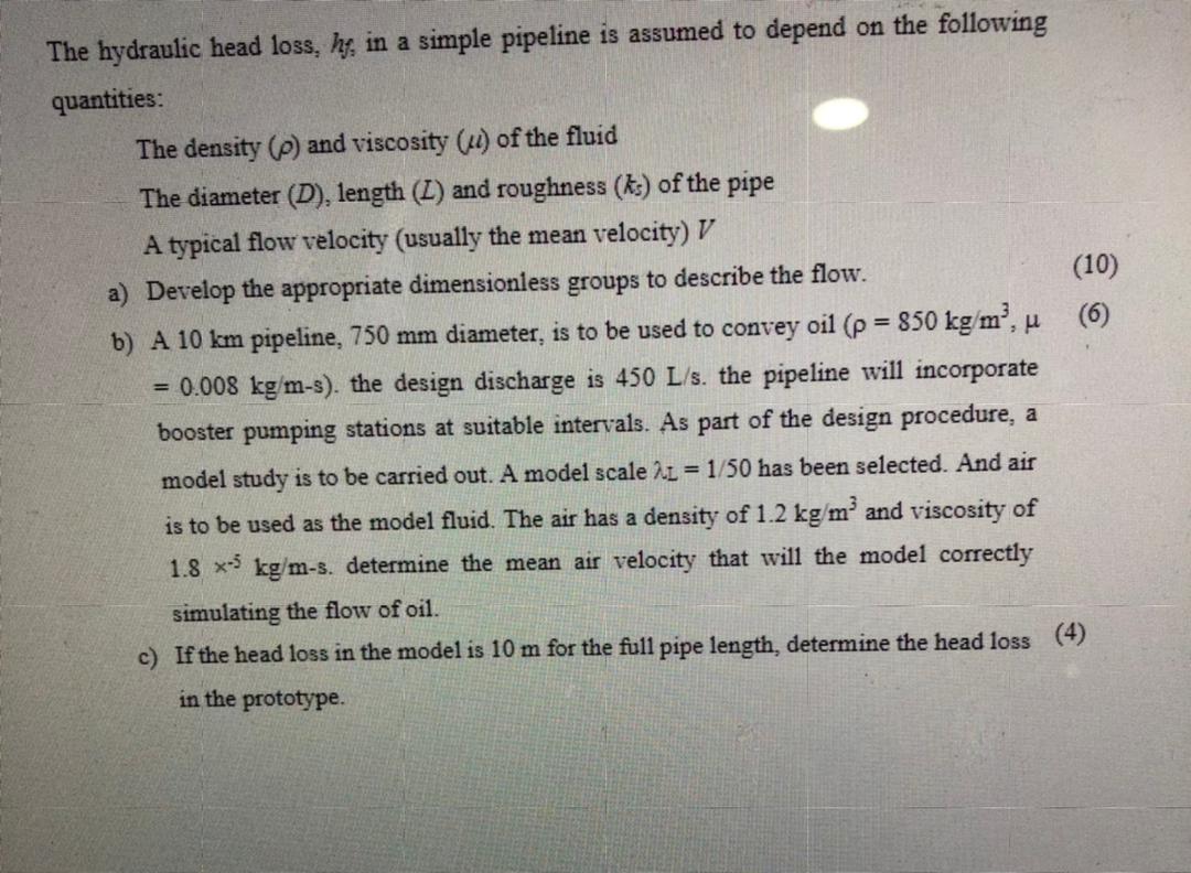 Solved FLUID MECHANICS ANSWER ALL THE QUESTION SHOW STEP BY | Chegg.com
