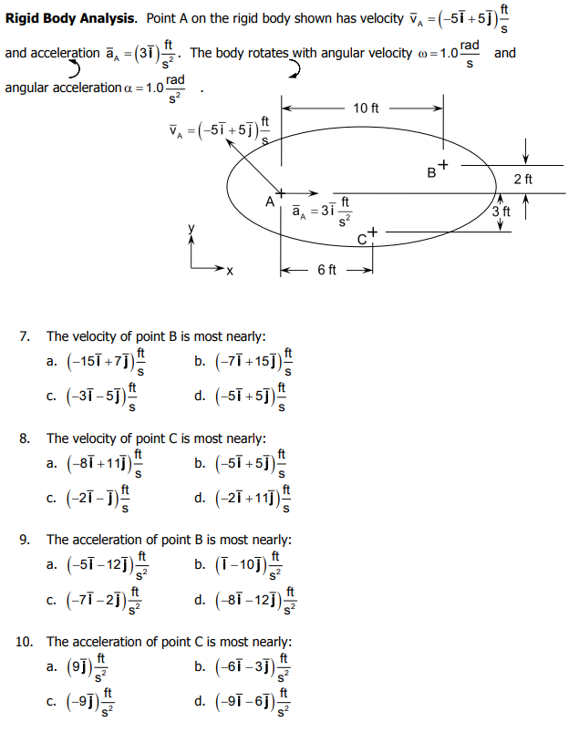 Solved Rigid Body Analysis. Point A on the rigid body shown | Chegg.com