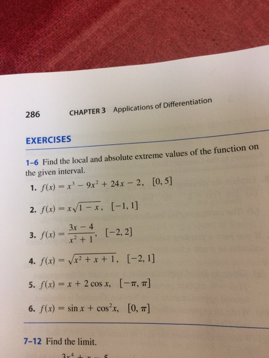 Solved 286 Applications of Differentiation CHAPTER 3 | Chegg.com