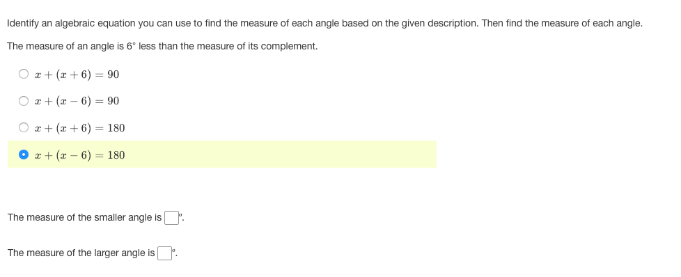 Solved: Identify An Algebraic Equation You Can Use To Find... | Chegg.com