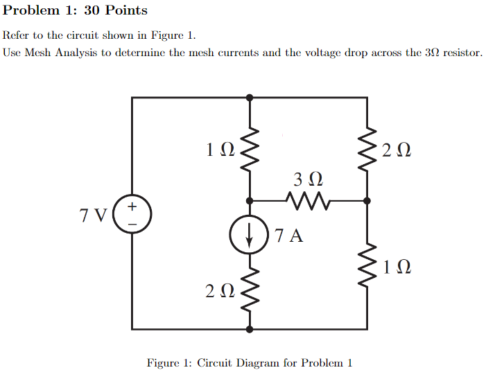 Solved Problem 1: 30 Points Refer to the circuit shown in | Chegg.com