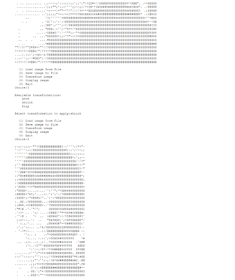 Program 6 The ASCII Art Image Editor ASCII Art is a | Chegg.com