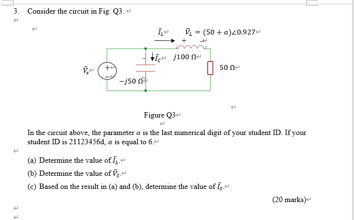 Solved 3. Consider the circuit in Fig. Q3. Figure Q3 In the | Chegg.com