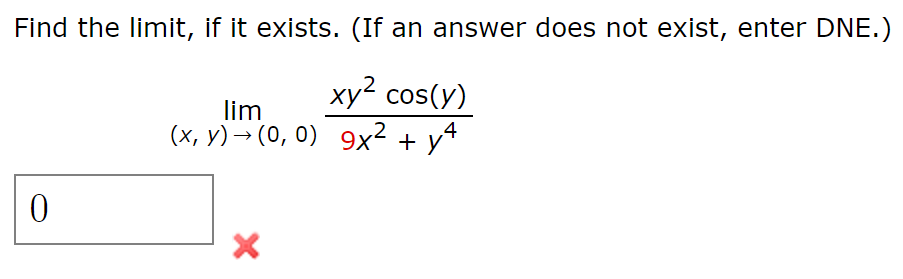 Solved Find the limit, if it exists. (If an answer does not | Chegg.com