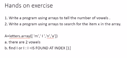 Solved Hands on exercise 1. Write a program using arrays to | Chegg.com